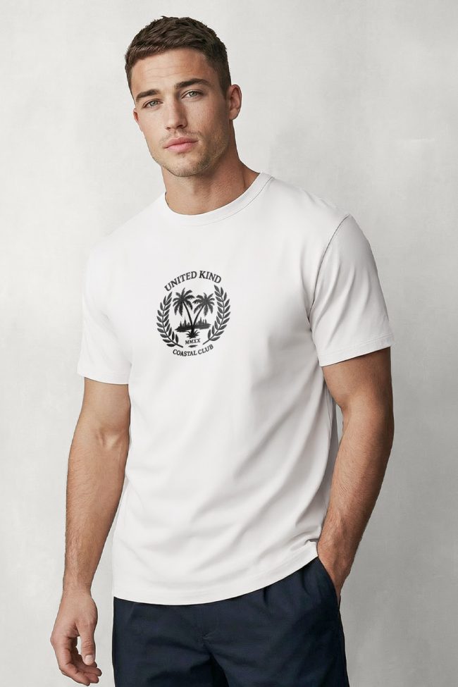 United Kind Coastal, Heavy Cotton T-Shirt σε Λευκό Χρώμα