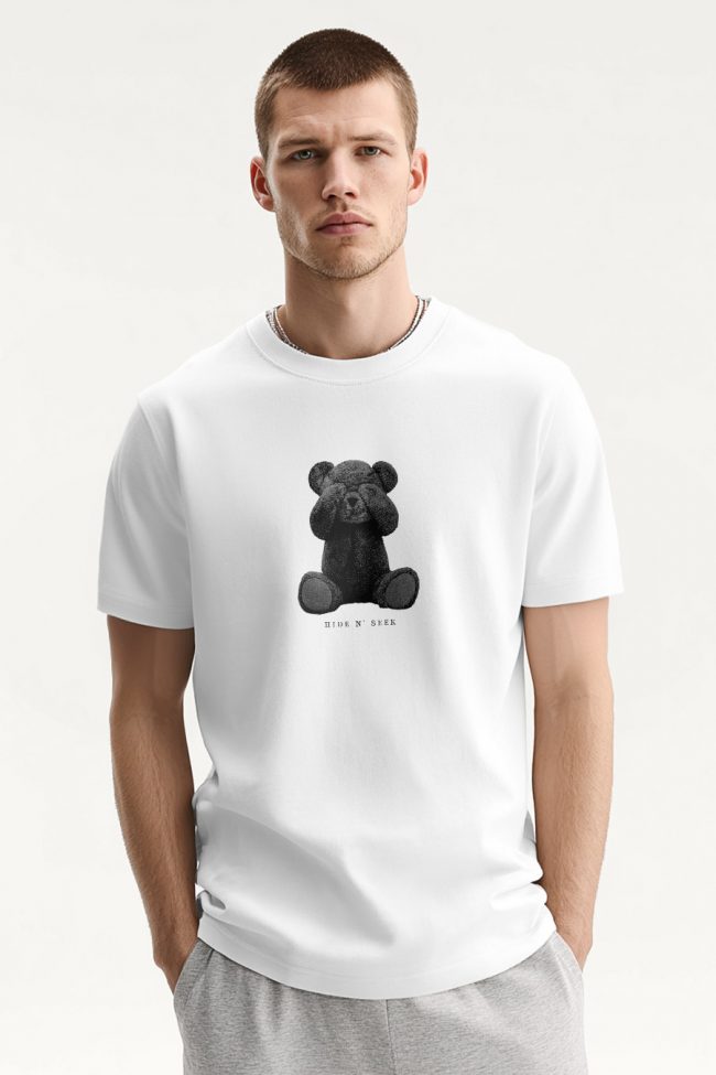 Hide N Seek, Μπλούζα T-Shirt σε Λευκό Χρώμα
