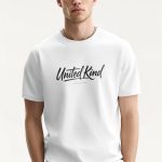 United Script, T-Shirt Μπλούζα με Σχέδιο σε Λευκό Χρώμα