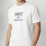 Zermatt Switzerland, T-Shirt Μπλούζα με Σχέδιο σε Λευκό Χρώμα