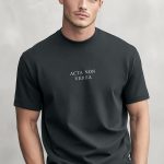 Acta Non Verba, Heavy Cotton T-Shirt σε Iron Grey Χρώμα