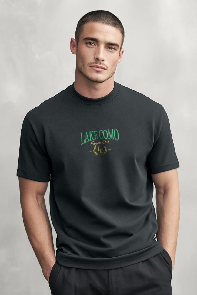 Lake Como Royale Club, Μπλούζα T-Shirt σε Iron Grey Χρώμα