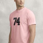 Black 74, Casual Μπλούζα T-Shirt σε Ροζ Χρώμα