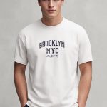 Brooklyn District, T-Shirt Μπλούζα με Σχέδιο σε Λευκό Χρώμα