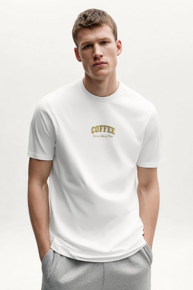 Coffee State, Graphic T-Shirt σε Λευκό Χρώμα