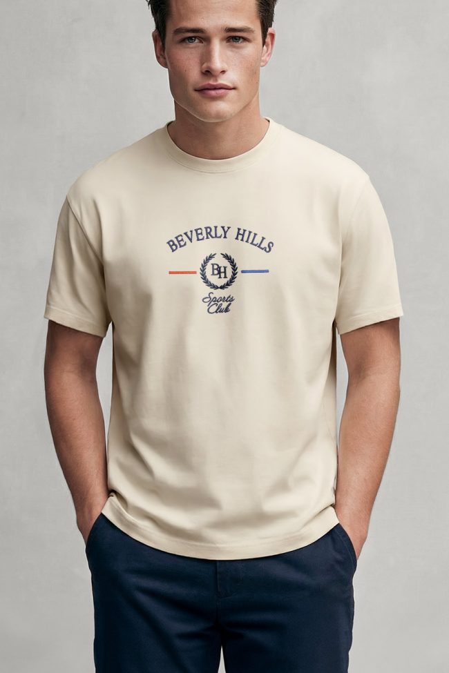 Beverly Hills Sports Club, Μπλούζα T-Shirt σε Εκρού Χρώμα