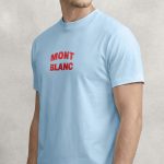 Mont Blanc Red, Graphic T-Shirt σε Γαλάζιο Χρώμα