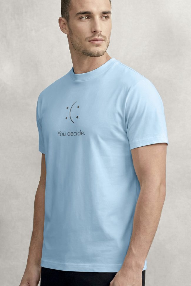You Decide, T-Shirt Μπλούζα με Σχέδιο σε Γαλάζιο Χρώμα