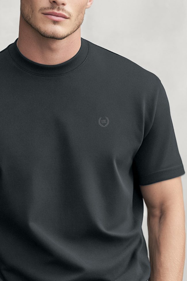 UK Royal Black, Ανδρική Μπλούζα T-Shirt σε Iron Grey Χρώμα