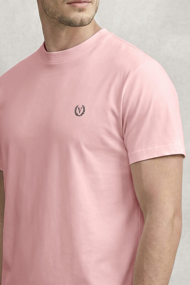 V Royal, Ανδρική Μπλούζα T-Shirt σε Ροζ Χρώμα