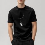 Celestial Playground, T-Shirt Μπλούζα με Σχέδιο σε Μαύρο Χρώμα