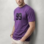 Stars 99 , Casual Μπλούζα T-Shirt σε Μωβ Χρώμα