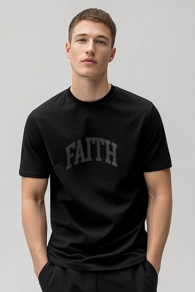Faith Arc, Ανδρική Μπλούζα T-Shirt σε Μαύρο Χρώμα