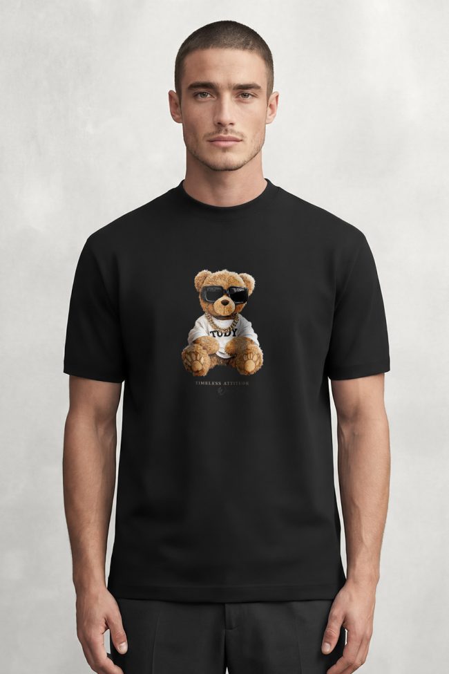 Bling Teddy, Μπλούζα T-Shirt σε Μαύρο Χρώμα