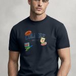 College League, T-Shirt Μπλούζα με Σχέδιο σε Μπλε Χρώμα