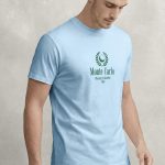 Monte Carlo Legacy, T-Shirt Μπλούζα με Σχέδιο σε Γαλάζιο Χρώμα