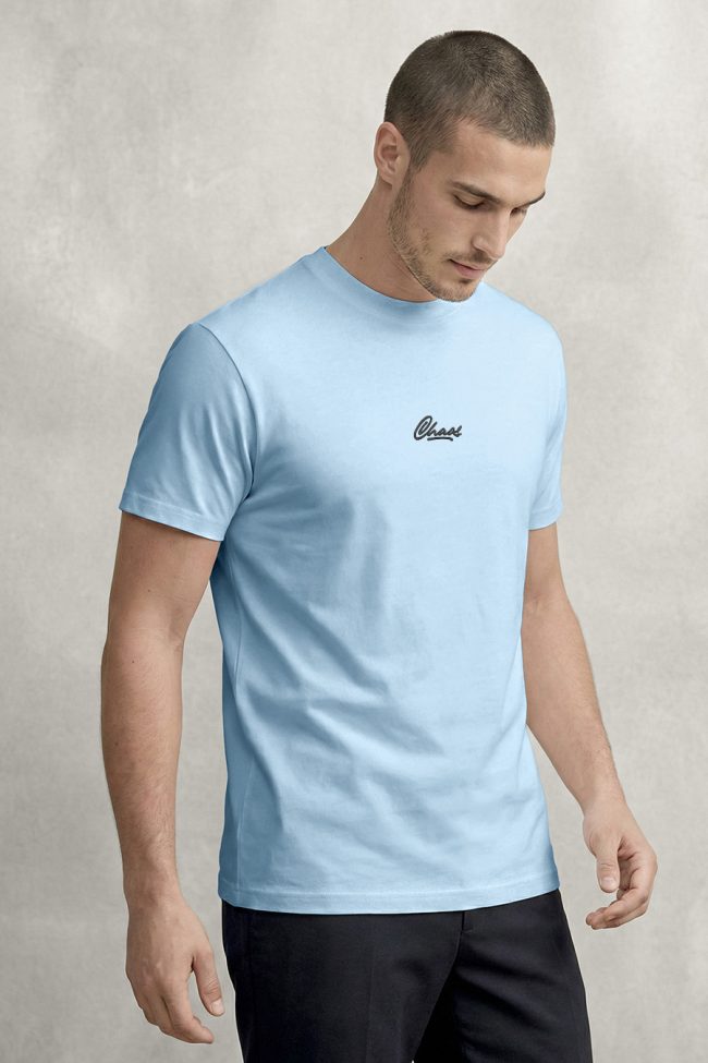Pure Chaos, Heavy Cotton T-Shirt σε Γαλάζιο Χρώμα