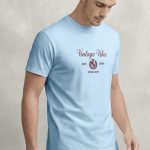 Vintage Vibes Royal Club, Μπλούζα T-Shirt σε Γαλάζιο Χρώμα