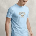 New York Extraordinary, T-Shirt Μπλούζα με Σχέδιο σε Γαλάζιο Χρώμα