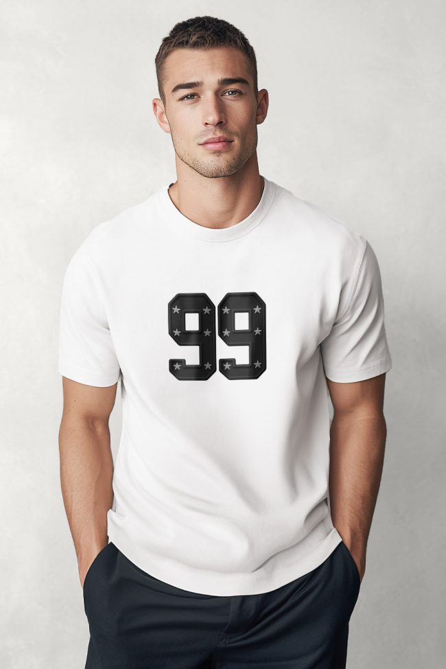 Stars 99 , Casual Μπλούζα T-Shirt σε Λευκό Χρώμα