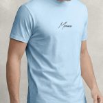 Monaco Black, Heavy Cotton T-Shirt σε Γαλάζιο Χρώμα