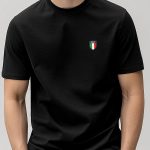 Italy Crest, Μπλούζα T-Shirt σε Μαύρο Χρώμα