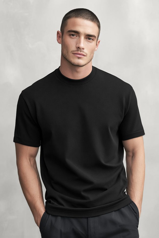 Easy Fit T-Shirt σε Μαύρο Χρώμα