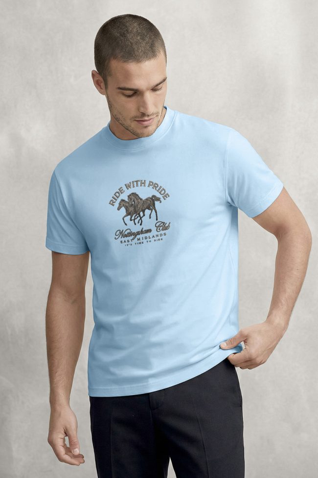Nottingham Ride, Μπλούζα T-Shirt σε Γαλάζιο Χρώμα