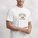 New York Extraordinary, T-Shirt Μπλούζα με Σχέδιο σε Λευκό Χρώμα