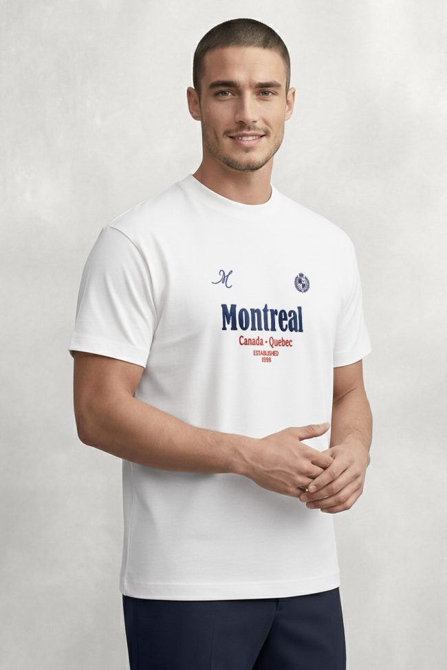 Montreal 1998, T-Shirt Μπλούζα με Σχέδιο σε Λευκό Χρώμα