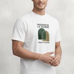 Abstract Arch, T-Shirt Μπλούζα με Σχέδιο σε Λευκό Χρώμα