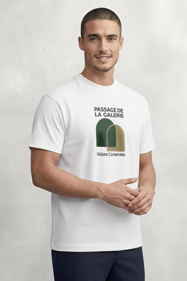 Abstract Arch, T-Shirt Μπλούζα με Σχέδιο σε Λευκό Χρώμα