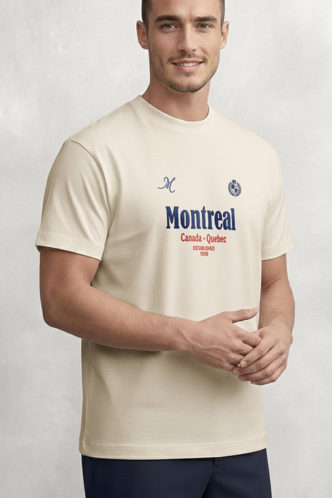 Montreal 1998, T-Shirt Μπλούζα με Σχέδιο σε Εκρού Χρώμα