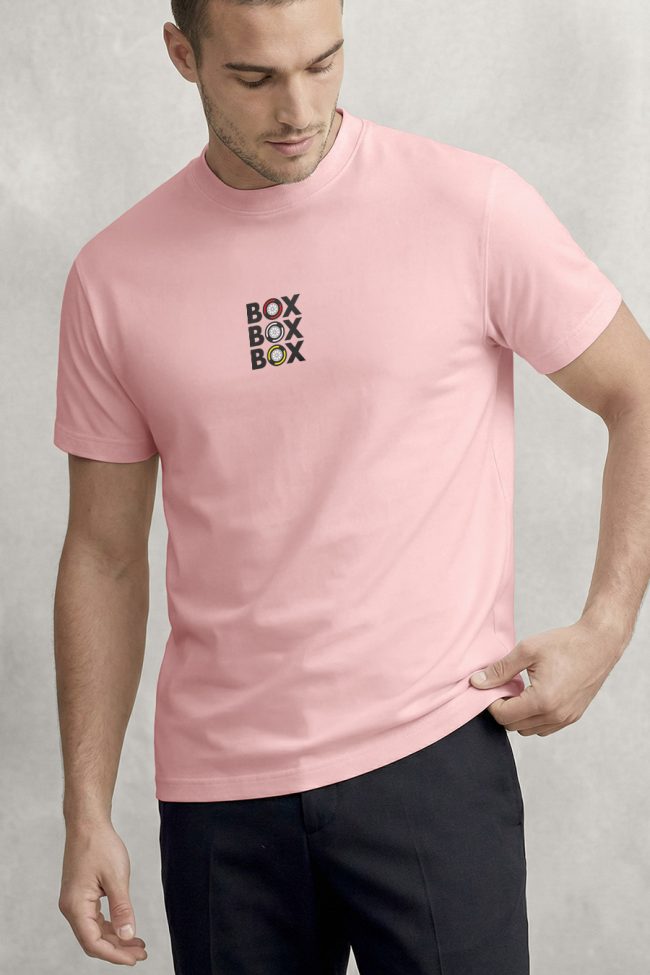 Box Box Box, Heavy Cotton T-Shirt σε Ροζ Χρώμα
