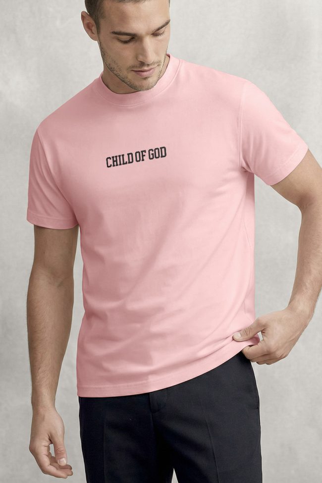 Child of God White, Ανδρική Μπλούζα T-Shirt σε Ροζ Χρώμα