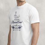 Riviera Coast, Heavy Cotton T-Shirt σε Λευκό Χρώμα