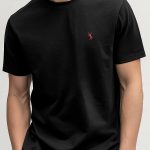 Red Tennis Serve, T-Shirt Μπλούζα με Σχέδιο σε Μαύρο Χρώμα