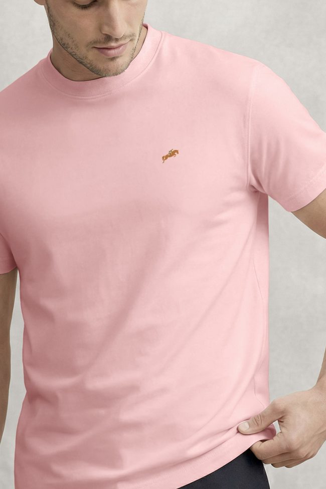Horse Jumping Minimal, Μπλούζα T-Shirt σε Ροζ Χρώμα