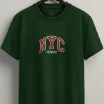 New York Athletic, T-Shirt Μπλούζα με Σχέδιο σε Πράσινο Χρώμα