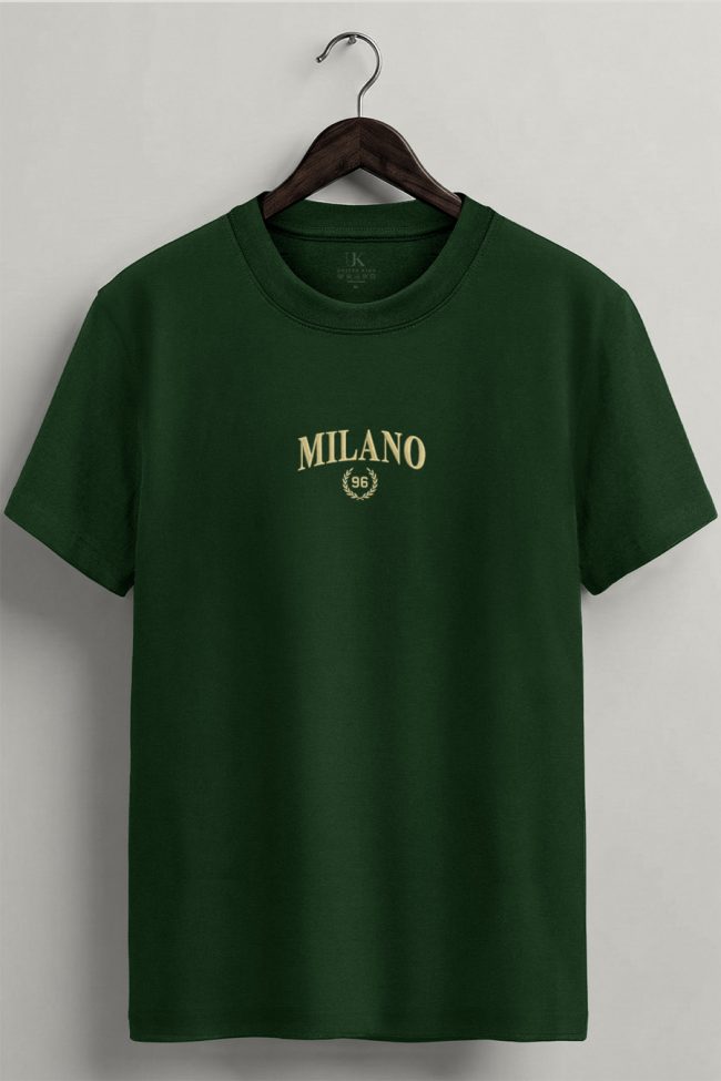 Milano Gold, T-Shirt Μπλούζα με Σχέδιο σε Πράσινο Χρώμα