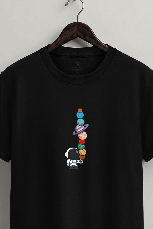 Space Treat, Casual Μπλούζα T-Shirt σε Μαύρο Χρώμα