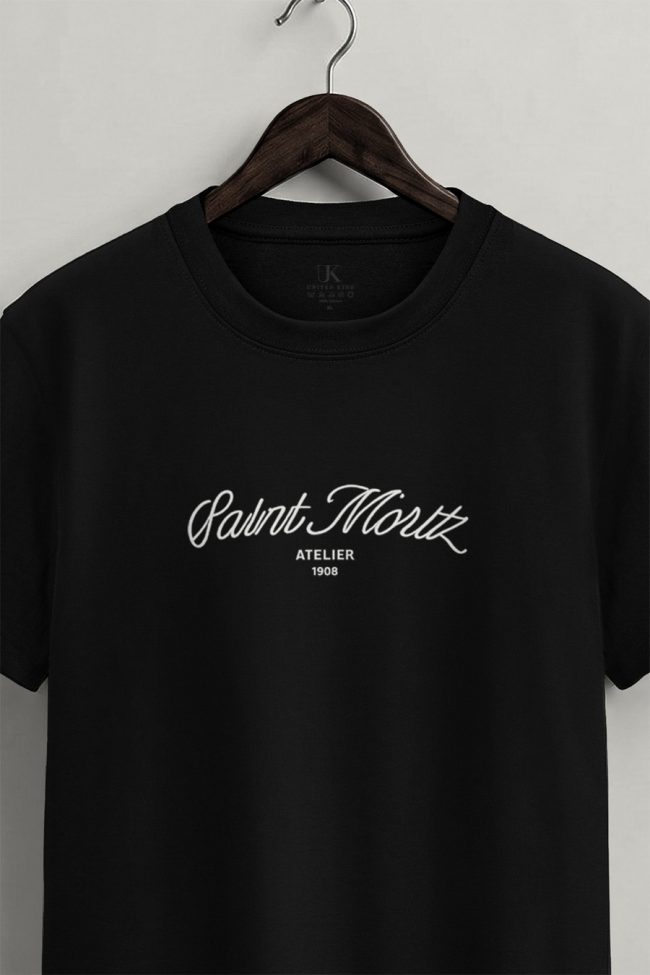 Saint Moritz Atelier, Μπλούζα T-Shirt σε Μαύρο Χρώμα