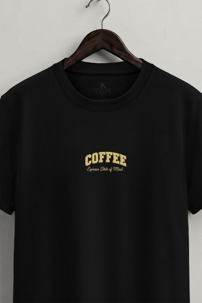 Coffee State, Graphic T-Shirt σε Μαύρο Χρώμα