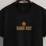 Game Day Basket, Graphic T-Shirt σε Μαύρο Χρώμα