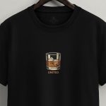 Whiskey, Heavy Cotton T-Shirt σε Μαύρο Χρώμα