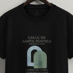 Santa Rustica Arch, Heavy Cotton T-Shirt σε Μαύρο Χρώμα