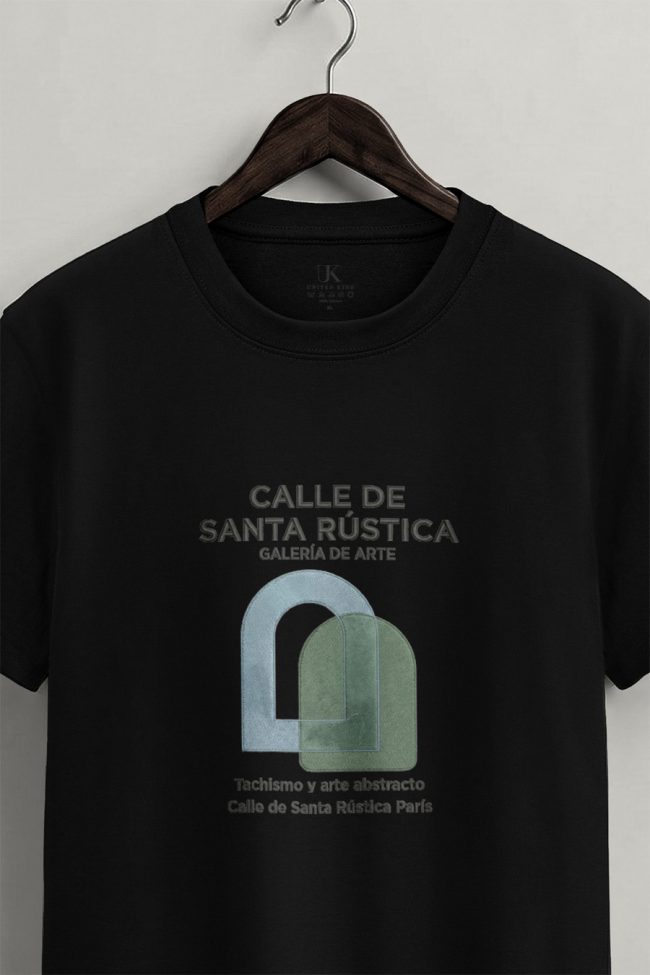 Santa Rustica Arch, Heavy Cotton T-Shirt σε Μαύρο Χρώμα
