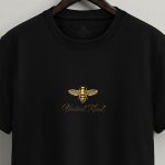 United Kind Bee, Heavy Cotton T-Shirt σε Μαύρο Χρώμα
