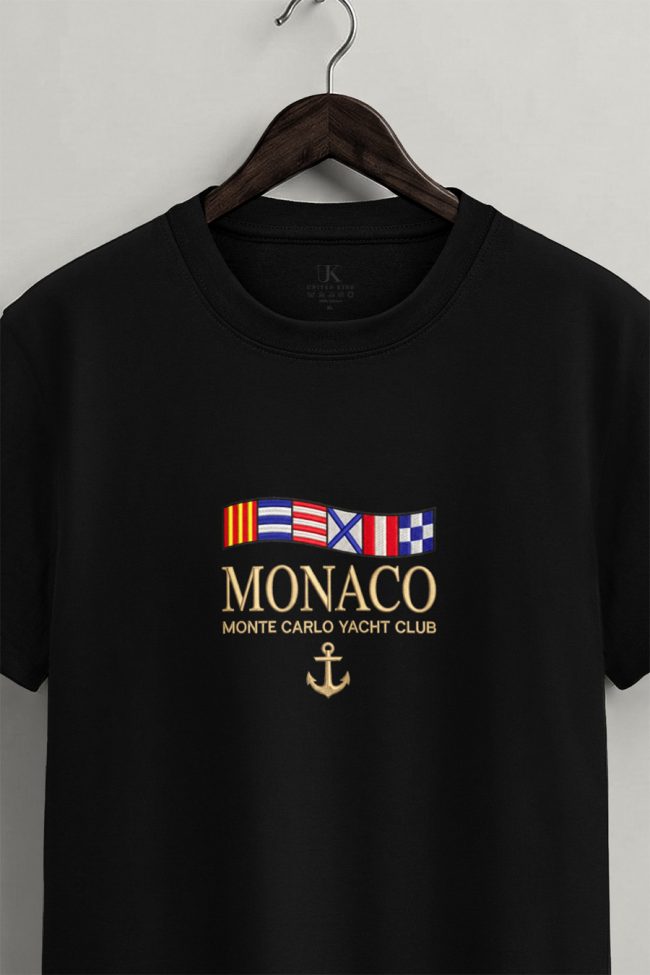Monte Carlo Yacht, Ανδρική Μπλούζα T-Shirt σε Μαύρο Χρώμα