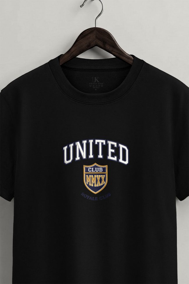 United Club, Ανδρική Μπλούζα T-Shirt σε Μαύρο Χρώμα